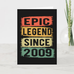 12 Years Old Bday 2009 Epic Legend 12th Birthday Card