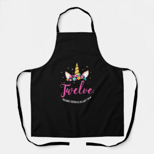 12 Years Old Birthday Girl Gifts Unicorn 12th Birt Apron