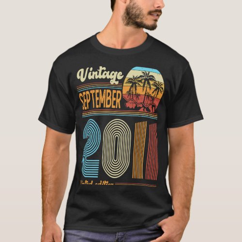 12 Years Old Birthday  Vintage September 2011 T_Shirt