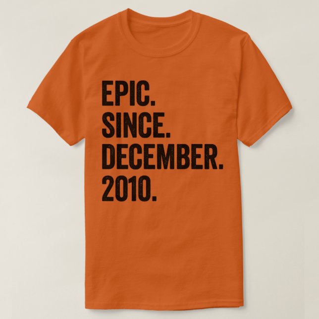 12 Years Old December 2010 12th Birthday T-Shirt (Design Front)