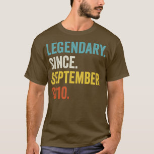 12 Years Old Legendary Since September 2010 12th B T-Shirt