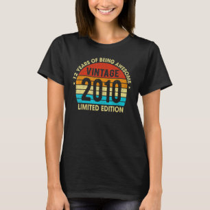 12 Years Old Vintage 2010 12th Birthday T-Shirt