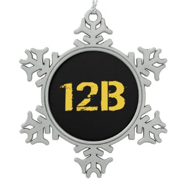 12B - Combat Engineer Snowflake Pewter Christmas Ornament 12B - Combat Engineer Snowflake Pewter Christmas Ornament