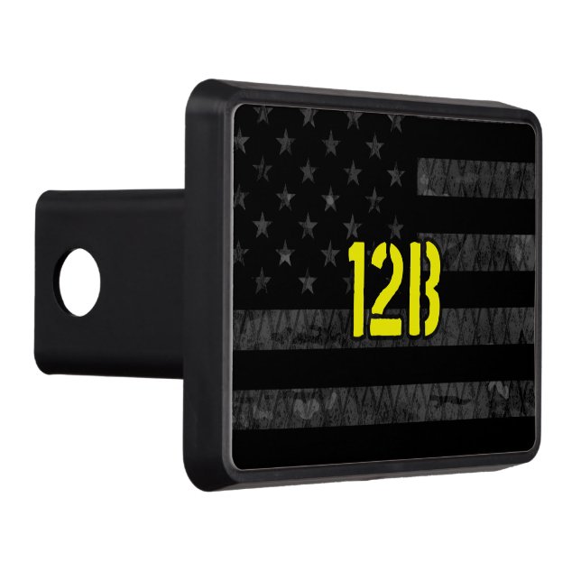 12B Combat Engineer Subdued American Flag Hitch Cover (Right)