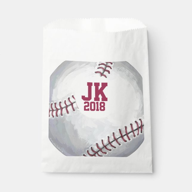 12of12 Baseball Custom Favor Bag (Front)