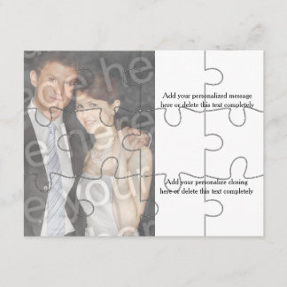 12pc Custom Photo "Mock" Puzzle Horizontal Invite