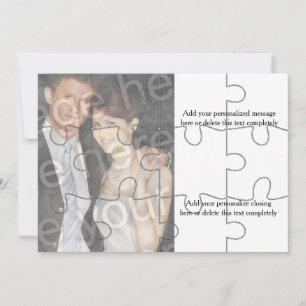 12pc Custom Photo MOCK Puzzle Horizontal Invite