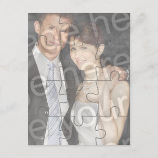 12pc Custom Photo "Mock" Puzzle Vertical Invite