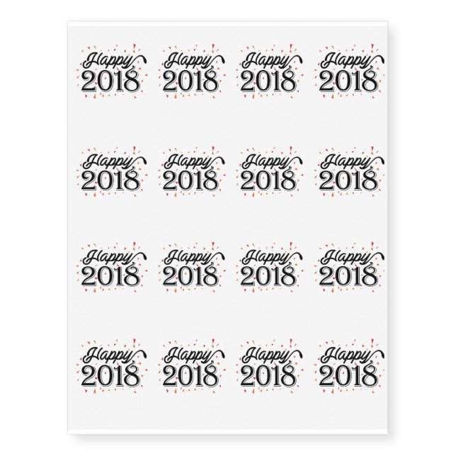 12th Anniversary - 12 Years Couples Gift Temporary Tattoos (Front)