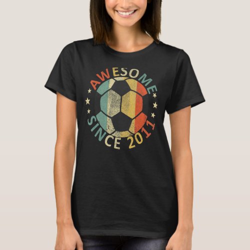12th Birthday 12 Year Old Soccer Player Awesome Si T_Shirt