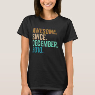12th Birthday  12 Years Old Awesome Since December T-Shirt
