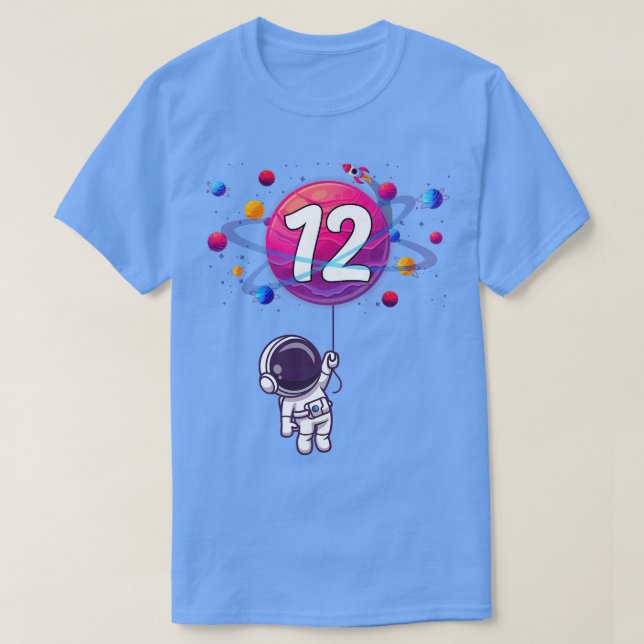 12th Birthday 12 Years Old Birthday Boy Gift Astro T-Shirt (Design Front)