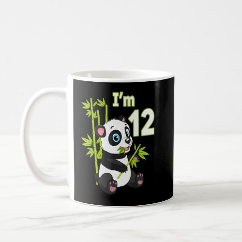 12th Birthday  12 Years Old Party Animal Panda  2  Coffee Mug