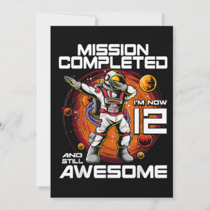12th Birthday Astronaut 12 Years Old Outer Space B Save The Date