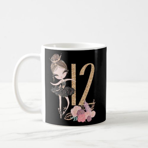 12th Birthday Ballerina Bat Mitzvah Twelve Girl Ba Coffee Mug