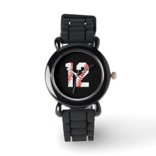 12th Birthday Baseball Big Number Twelve Watch
