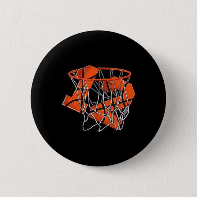 12th Birthday Basketball  Kids Button (Front)