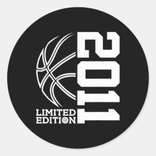 12th Birthday Basketball Limited Edition 2011 Classic Round Sticker