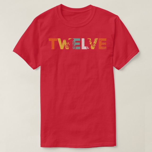 12th Birthday BMX Biker T-Shirt (Design Front)