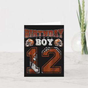 12th Birthday Boy Football Lover Theme 12 Years Ol Card