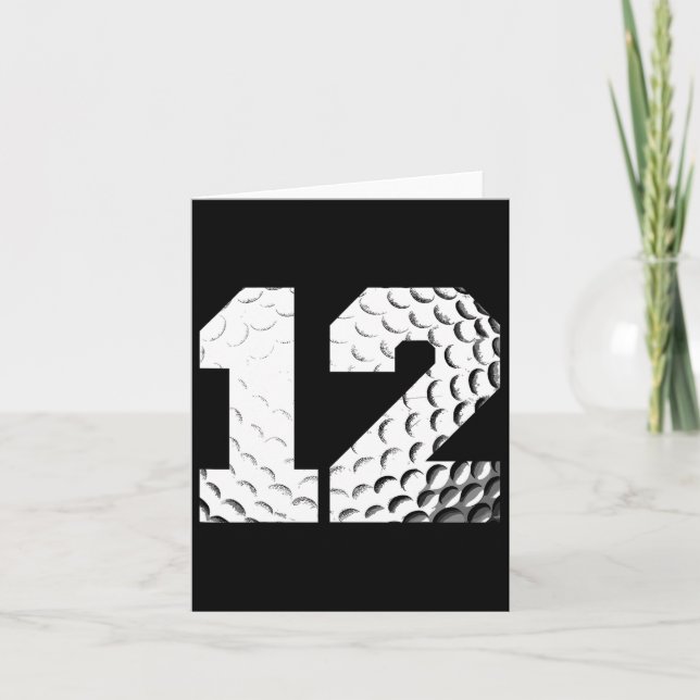 12th Birthday Boy Golf Player Golf 12 Years Old  Card (Front)