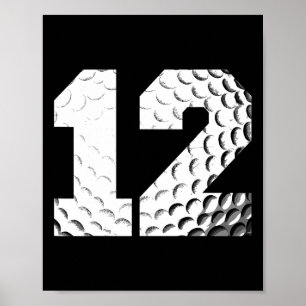 12th Birthday Boy Golf Player Golf 12 Years Old  Poster
