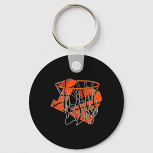 12th Birthday Bysketbyll Kids Keychain