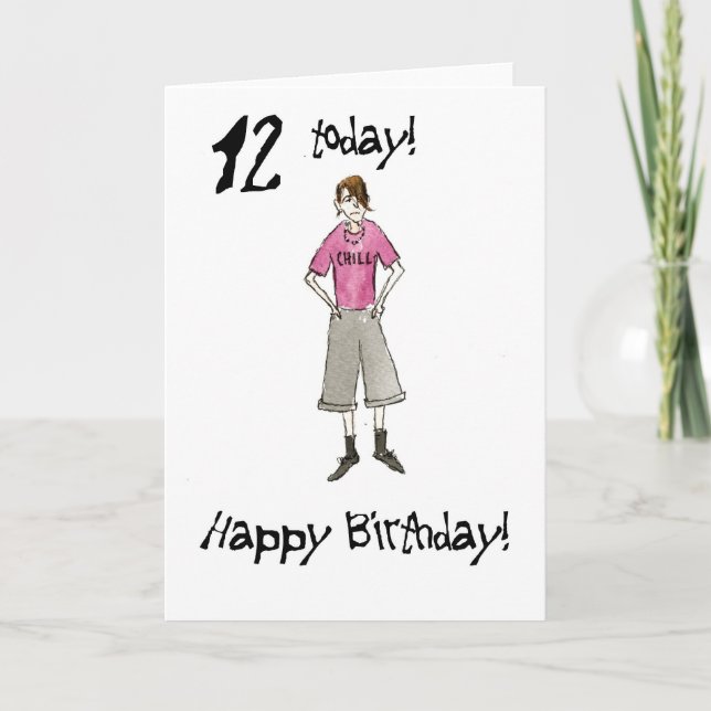 12th Birthday Card for a Boy (Front)