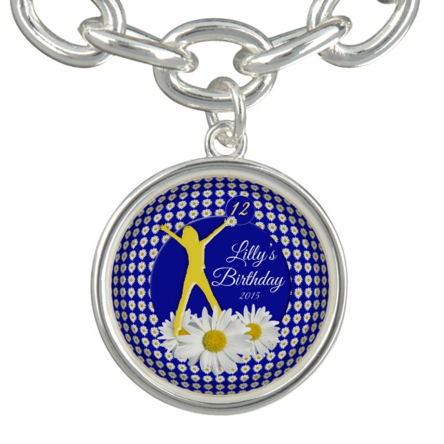 12th Birthday Celebration Daisies Bracelet (Design)