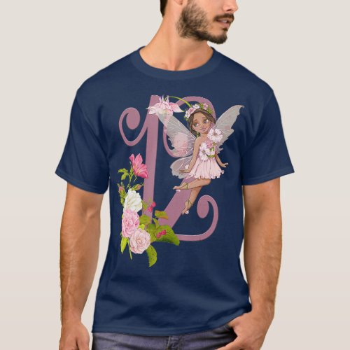 12th Birthday Fairy Black Girl Peach Faerie T_Shirt