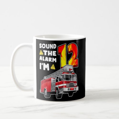12th Birthday Fire Truck Boy Kids Firefighter 12 Y Coffee Mug