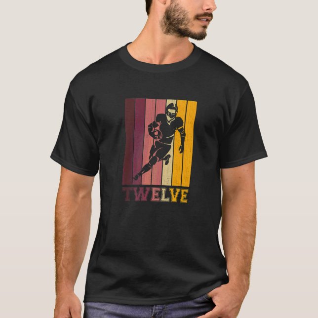 12th Birthday  For Boys Football Player 12 Years O T-Shirt (Front)