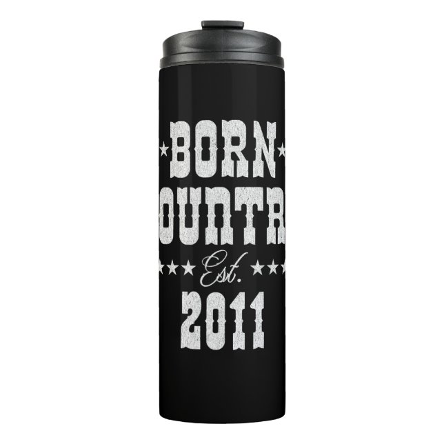 12th Birthday for Country Western Music Lover  Thermal Tumbler (Front)