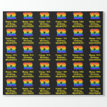 [ Thumbnail: 12th Birthday: Fun, Colorful Rainbow Inspired # 12 Wrapping Paper ]