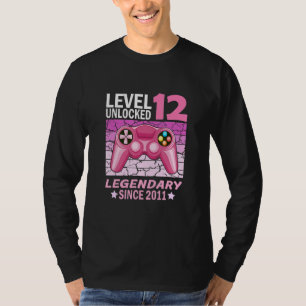 12th birthday gamer girlborn in 2011 T-Shirt