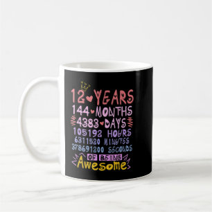 12th Birthday Gift 12 Years Old Being Awesome Boys Coffee Mug