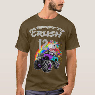 12th Birthday Gift I'm Ready to Crush 12 Monster T T-Shirt