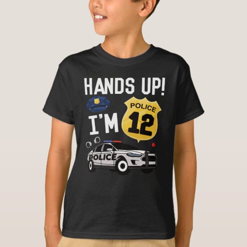 12th Birthday Gift Police Officer 12 Year Old Boy T_Shirt