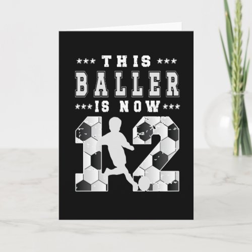 12th Birthday Gift Soccer Player 12 Year Old Boy Card