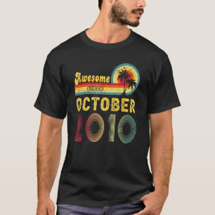 12th Birthday Gifts Awesome Since October 2010 12 T-Shirt