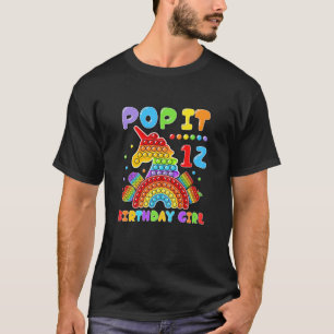 12Th Birthday Girl Pop It Fidget Toy 12 Year Old B T-Shirt