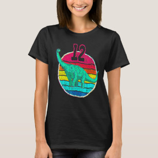 12th Birthday I Brachiosaurus Diplodocus I Family  T-Shirt
