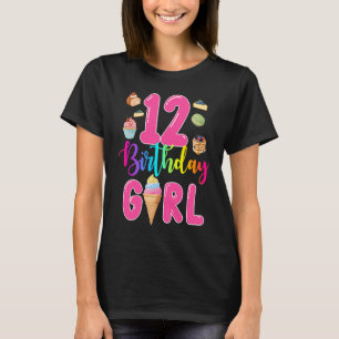 12th Birthday Ice Cream Girl 12 Year Old Birthday  T-Shirt