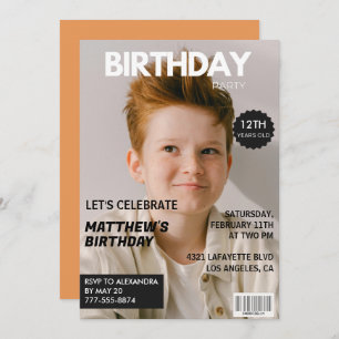 12th birthday invitations for him Magazine Cover