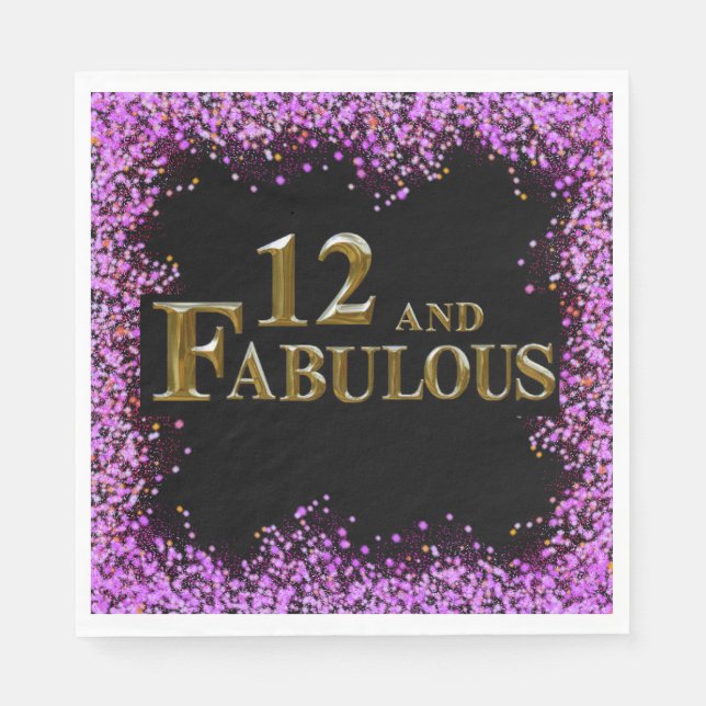 12th  Birthday  Napkins (Front)