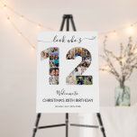 12th Birthday Number 12 Photo Collage Picture Foam Board<br><div class="desc">Mark twelve years of wonderful memories and adventures with this captivating 12th Birthday Number Photo Collage. This customizable template is the perfect blend of creativity and sentiment, allowing you to create a truly memorable gift for your loved one's special day. Capture the essence of ten incredible years in a single...</div>