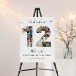 12th Birthday Number 12 Photo Collage Picture Foam Board<br><div class="desc">Mark twelve years of wonderful memories and adventures with this captivating 12th Birthday Number Photo Collage. This customizable template is the perfect blend of creativity and sentiment, allowing you to create a truly memorable gift for your loved one's special day. Capture the essence of ten incredible years in a single...</div>