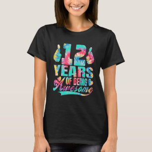 12th Birthday Or Anniversary 12 Years Of Being Awe T-Shirt