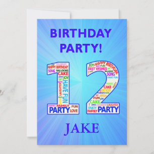 12th Birthday Party Invitation Add a Name