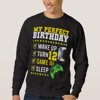 12th Birthday Party Perfect For Gamer 12 Years Old Sweatshirt